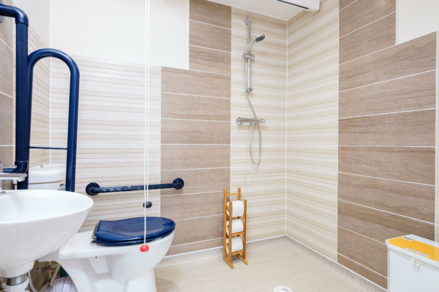 Horley Row in Surrey. A specialist care project by Martello Building Consultancy - bathroom view