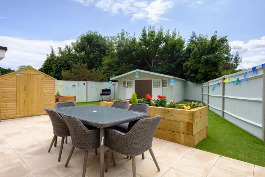 Horley Row in Surrey. A specialist care project by Martello Building Consultancy - rear garden view